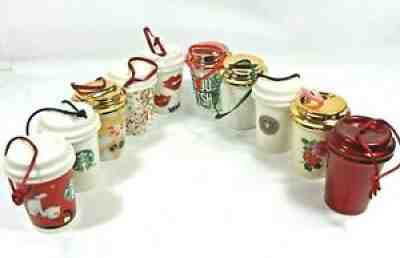 Lot of 10 Starbucks Travel Mug Tumbler Christmas Tree Ornaments Holiday Edition - Sold on eBay Dec 11, 2021 for $84.95