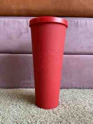 Starbucks Soft Matte Red Tumbler 24Oz Rare - Sold on eBay Dec 11, 2021 for $82.71