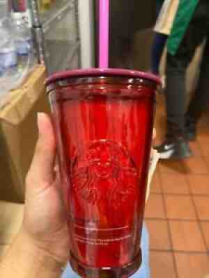 Starbucks Red Recycled Glass Cup - Sold on eBay Dec 09, 2021 for $80.00