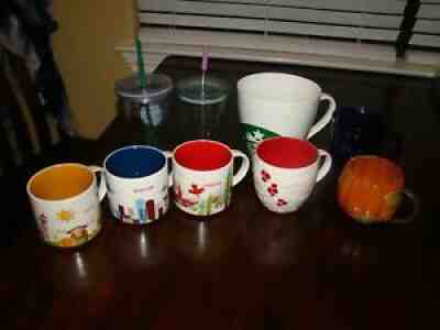 Lot of 9 Starbucks mugs 46oz, pumpkin Canada Boston Texas glass travel mug etc - Sold on eBay Dec 12, 2021 for $79.00