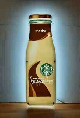 NIB Starbucks LED Lighted Store Window/Wall Display Sign Advertisement Bottle - Sold on eBay Dec 13, 2021 for $79.00