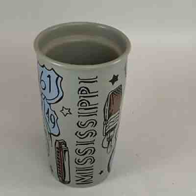 Starbucks ceramic travel mug MISSISSIPPI you are here home of the blues No Lid - Sold on eBay Dec 10, 2021 for $78.74