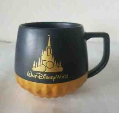 Starbucks Disney World 50th Anniversary Luxe Logo Coffee Mug Cup Black & Gold - Sold on eBay Dec 14, 2021 for $74.95