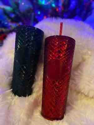 starbucks jeweled red and green tumbler set 2021 24 oz cup - Sold on eBay Dec 11, 2021 for $72.00