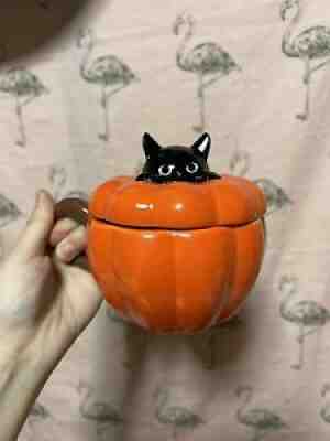  Japanð??? Halloween 2021 Mug with Lid Pumpkin Cat 296ml - Sold on eBay Oct 15, 2021 for $70.00