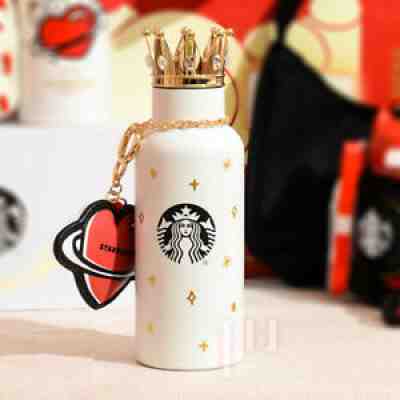 New China Starbucks 2021 Valentine ??s Day White 16oz SS Vacuum Tumbler &Crown Lid - Sold on eBay Sep 19, 2021 for $69.99