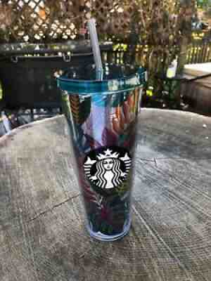 STARBUCKS RARE | Metallic Tropical Leaves Aloha Tumbler US Release Cold Cup NEW - Sold on eBay Nov 05, 2021 for $69.99