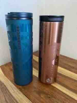 Set of 2 Starbucks Hot Tumblers 2021 Holiday Green Rose Gold Siren 16oz HTF - Sold on eBay Nov 19, 2021 for $69.99