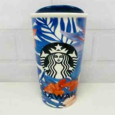 Starbucks 2015 Hawaii Hibiscus Flower Ceramic Traveler Tumbler Coffee Mug 12oz - Sold on eBay Dec 03, 2021 for $69.99