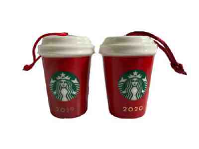 Starbucks Holiday Red Cup Ornament 2019 & 2020 Set Siren Logo European -no card - Sold on eBay Dec 06, 2021 for $69.99