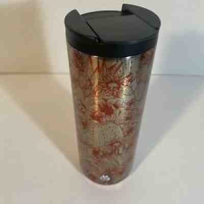 Starbucks 2018 Stainless Steel Tumbler Desert Floral Silver Red 16 Oz Never Used - Sold on eBay Dec 07, 2021 for $69.99