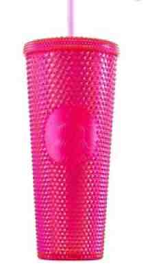 Starbucks Studded Hot Pink Bling Cold Cup Tumbler - Holiday 2019 Edition - NEW - Sold on eBay Dec 02, 2021 for $69.97