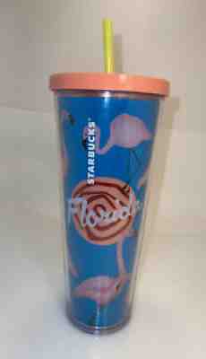 Starbucks 2014 Florida Pink Flamingo Rare Travel Tumbler Venti Cold Cup - Sold on eBay Nov 24, 2021 for $308.00