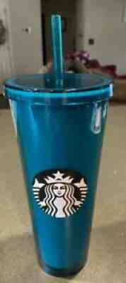 HTF Starbucks Jelly Blue Venti 24oz Tumbler Cold Cup Black & White Logo - Sold on eBay Nov 25, 2021 for $305.00