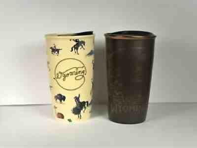 Starbucks Wyoming Farm Cowboy Ceramic Traveler Coffee Mug Tumblers 2016 2017 - Sold on eBay Nov 24, 2021 for $299.97