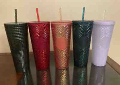 Starbucks New 2021ï¿¼ Winter Holiday Jeweled Tumbler COMPLETE Set Cold Cups 24oz. - Sold on eBay Dec 28, 2021 for $214.99