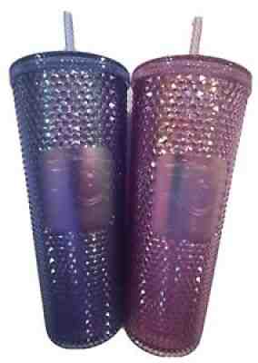 Disney World Starbucks 50th Anniversary Studded 24oz Tumbler Pink And Blue! - Sold on eBay Jan 02, 2022 for $198.99