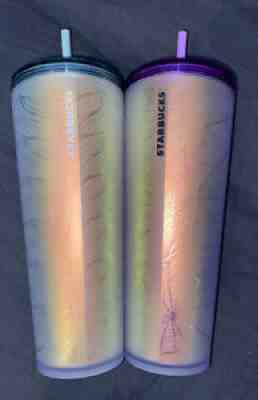 starbucks purple frosted spiderweb tumbler & Frosted Mermaid Tail Tumbler - Sold on eBay Dec 16, 2021 for $180.00