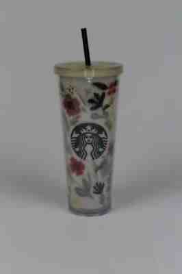 HTF Starbucks Coffee 2014 Floral Harvest Acrylic Cold Cup Tumbler Venti 24 oz - Sold on eBay Dec 29, 2021 for $180.00