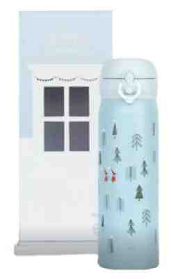 Starbucks Holiday Santa Swarovski Tumbler Thermos Blue Tree Red Elf 2018 -x card - Sold on eBay Dec 18, 2021 for $164.99