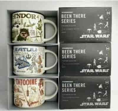Star Wars Starbucks Been There Series Mug Set of 3 Tatooine, Batuu & Endor New! - Sold on eBay Jan 03, 2022 for $159.90