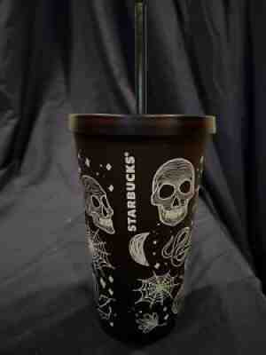 Starbucks 2019 Rare Halloween Skull Moth Snake Cat Tumbler Grande - Sold on eBay Dec 19, 2021 for $150.00