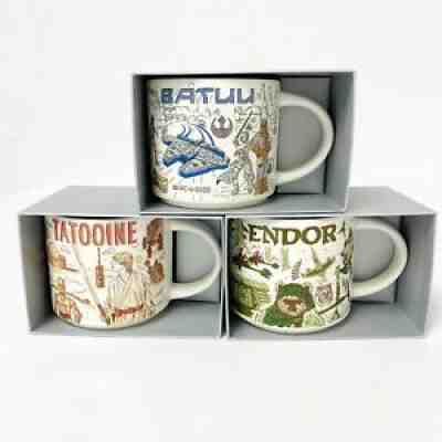 Star Wars Starbucks Been There Series Mug Set Of 3 Tatooine Batuu Endor NEW - Sold on eBay Dec 26, 2021 for $149.99