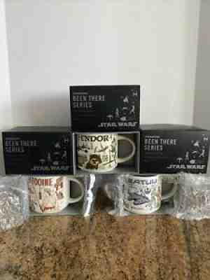 Star Wars Starbucks Been There Series Mug Set of 3 Tatooine Endor Batuu - NEW - Sold on eBay Dec 22, 2021 for $139.99