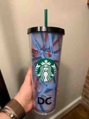 Rare Starbucks Washington DC thermal tumbler cup with lid & straw - Sold on eBay Dec 27, 2021 for $139.00