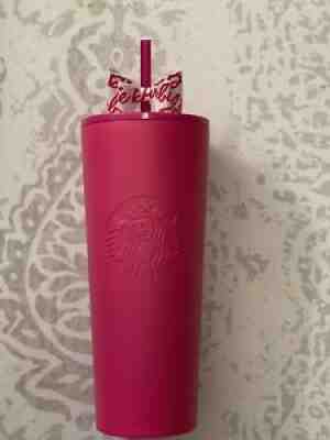 2018 Starbucks Barbie Hot Pink Matte Tumbler 24oz Stainless Steel RARE EUC - Sold on eBay Dec 29, 2021 for $130.00