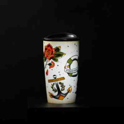 NEW in Box/ w/TAG Starbucks 2015 Tattoo Mermaid Dbl Wall Ceramic Travel Tumbler - Sold on eBay Jan 01, 2022 for $124.99