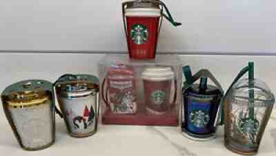 Starbucks Christmas Ornament LOT 7 Sweater Penguin Iridescent 2016 Straw 2007+ - Sold on eBay Jan 03, 2022 for $124.00