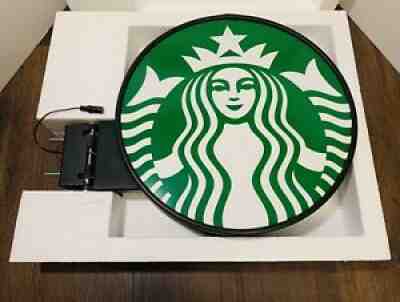 Genuine Starbucks Lighted Siren Sign 14 1/4â? Double Sided w/ DC Power (No Plug) - Sold on eBay Jan 11, 2022 for $240.00