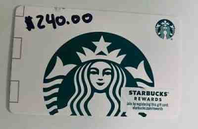 starbucks gift card $240 Total. - Sold on eBay Jan 10, 2022 for $225.00