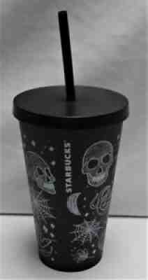 RARE STARBUCKS 2019 BLACK/PURPLE 16OZ HALLOWEEN TUMBLER WITH LID & STRAW - Sold on eBay Jan 12, 2022 for $225.00