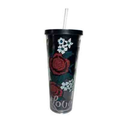 Starbucks Love Valentine Stitch Tattoo Tumbler Cup With Straw Venti Large RARE - Sold on eBay Jan 13, 2022 for $215.00