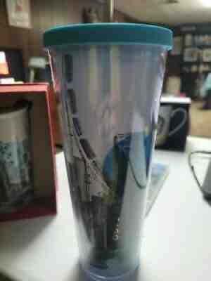 Rare Holiday Starbucks Summer Chicago Cityscape Acrylic Cold Tumbler straw 24oz - Sold on eBay Jan 13, 2022 for $205.50
