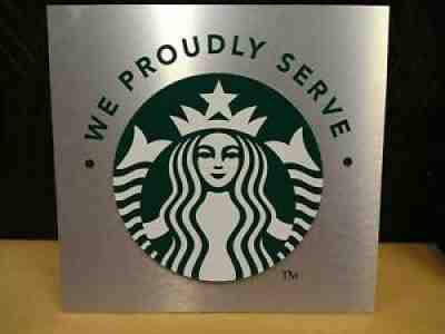 Starbucks Advertising Metal Sign Retail "We Proudly Serve" Siren - Sold on eBay Jan 12, 2022 for $125.99