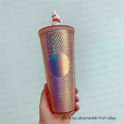 Starbucks China 2021 Ox Year Cow Topper Pink Coral Diamond Studded Tumbler USA - Sold on eBay Jan 09, 2022 for $112.50
