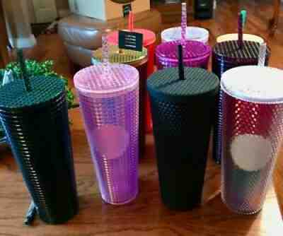 Starbucks Tumbler Cold Cup Set of 10 different cups -studded and disco - Sold on eBay Dec 16, 2021 for $250.00