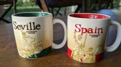 Starbucks Set Of Two 2 Seville Spain Demitasse 3oz Cups mugs YAH RARE Demi - Sold on eBay Jan 09, 2022 for $250.00