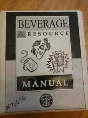 RARE Large Starbucks Coffee & Tea Resource Manual Recipe Cards Guides Preparatio