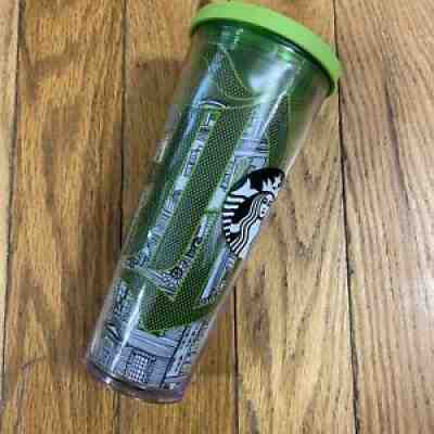 RARE 2014 Starbucks Boston Large B 24oz Cold Tumbler Green No Straw - Sold on eBay Jan 17, 2022 for $159.99