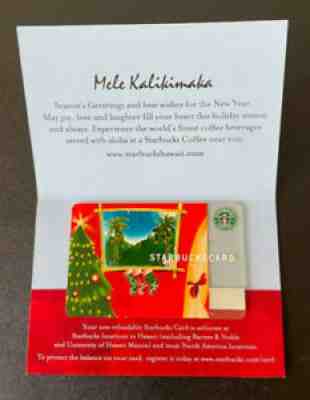 Mega Rare STARBUCKS Card 2005 Hawaii Christmas w/Matching Sleeve NEW No $ - Sold on eBay Jan 16, 2022 for $124.50
