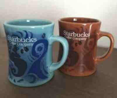 Starbucks Original Barista 2002 Blue&Brown Pair Mug Cup (No box) Super Rare F/S - Sold on eBay Jan 11, 2022 for $118.99