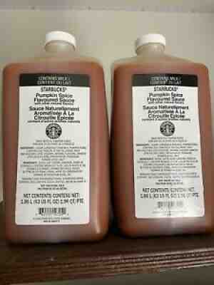 2 STARBUCKS PUMPKIN SPICE SAUCE 63 OZ Jugs EXPIRES MAY 2022 (With PUMP) - Sold on eBay Jan 09, 2022 for $110.00