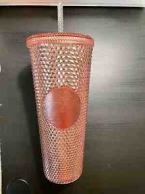 Starbucks Rose Gold Studded Cold Cup Tumbler Venti 24 oz Hologram Spike 2019 NEW - Sold on eBay Jan 19, 2022 for $110.00