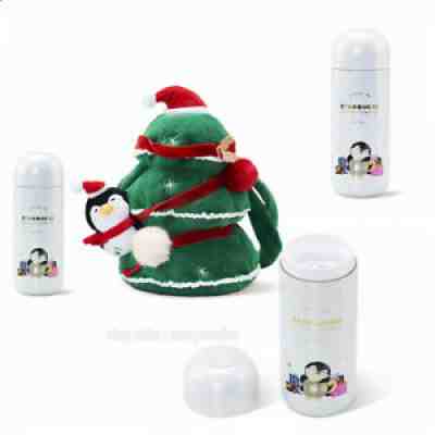 Starbucks China 2021 Xmas SS Penguin Thermos Cup 12oz Christmas Tree Bag Set - Sold on eBay Dec 22, 2021 for $109.99