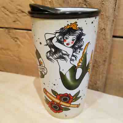 2015 Starbucks Mermaid Siren Tattoo Travel Mug & Lid Ceramic 12 oz - Swanky Barn - Sold on eBay Jan 15, 2022 for $105.95