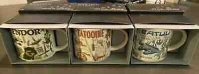 Starbucks Star Wars Mug Set - Endor, Tatoonine and Batuu - Sold on eBay Dec 15, 2021 for $100.00